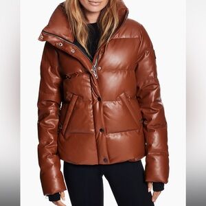 SAM. Saddle Isabel Faux Leather Puffer Coat